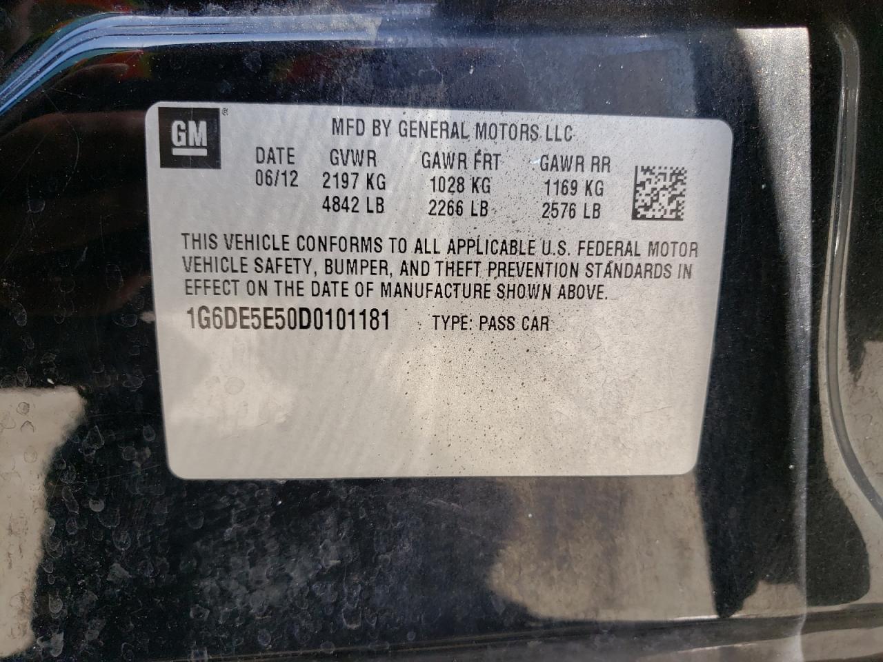Photo 10 from auction – 2013 CADILLAC CTS LUXURY with VIN 1G6DE5E50D0101181