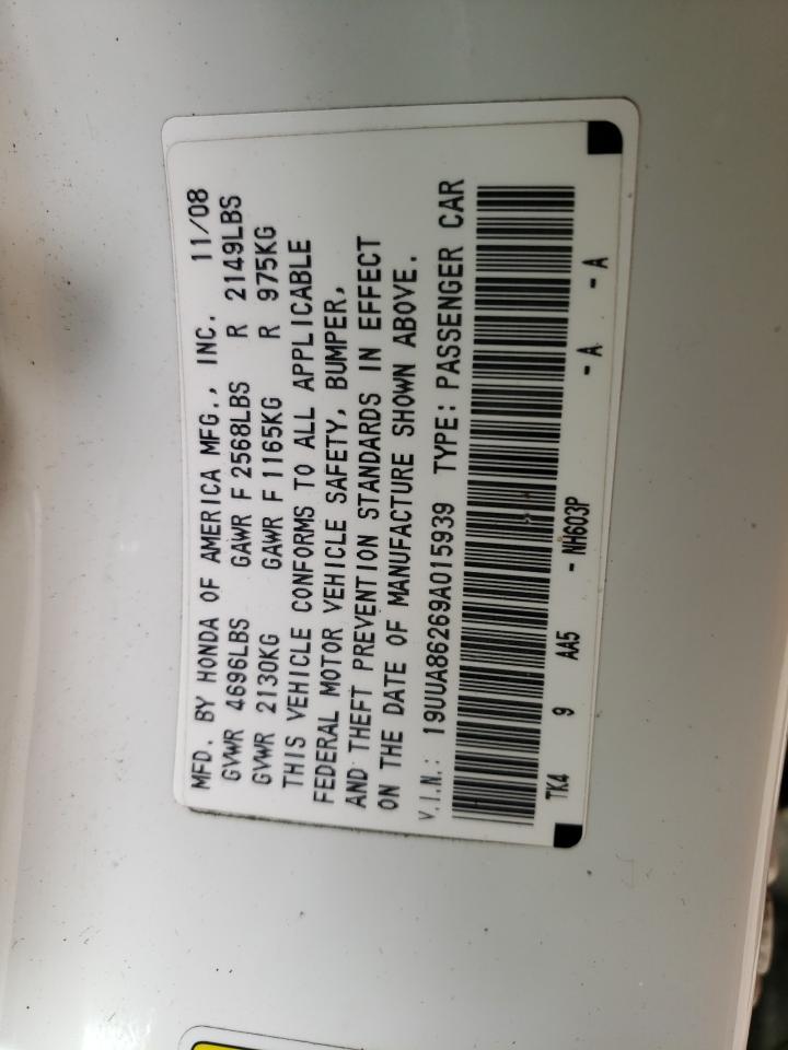 Photo 10 from auction – 2009 ACURA TL with VIN 19UUA86269A015939