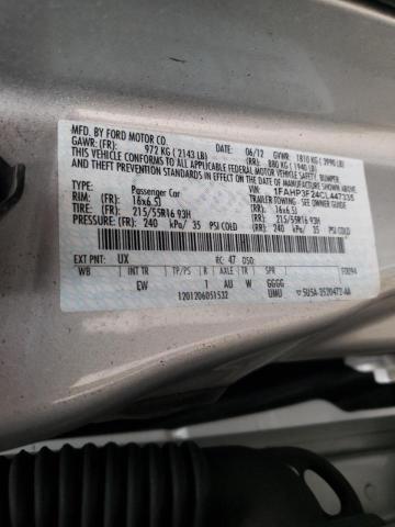 Photo 10 from auction – 2012 FORD FOCUS SE with VIN 1FAHP3F24CL447335
