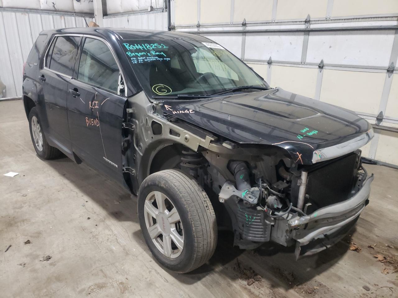 GMC TERRAIN SL 2016 with VIN 2GKALMEK2G6153840 - Photo from auction