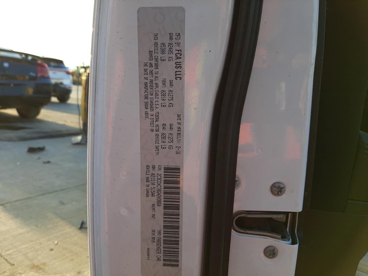 Photo 10 from auction – 2016 DODGE CHARGER R/ with VIN 2C3CDXCT8GH203860