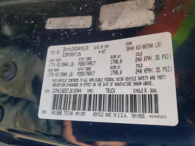 Photo 10 from auction – 2007 DODGE RAM 1500 S with VIN 1D7HU18257J610344