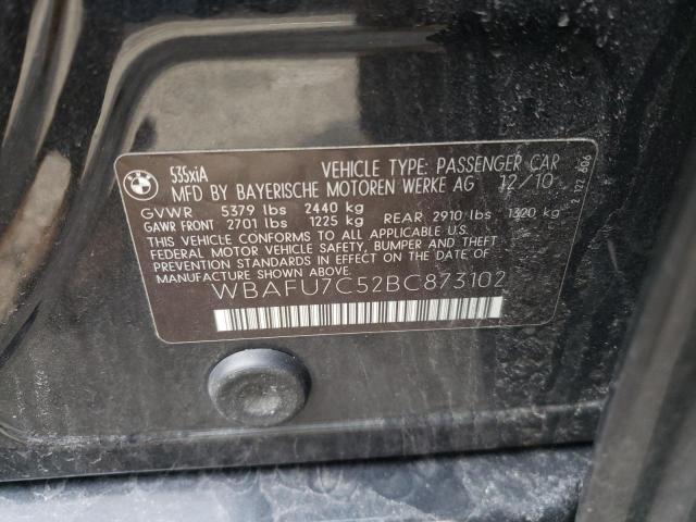 Photo 10 from auction – 2011 BMW 535 XI with VIN WBAFU7C52BC873102