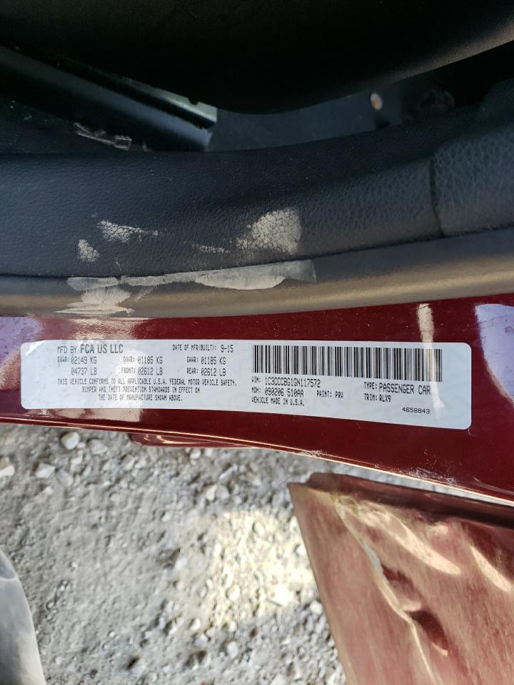 Photo 10 from auction – 2016 CHRYSLER 200 S with VIN 1C3CCCBG1GN117572