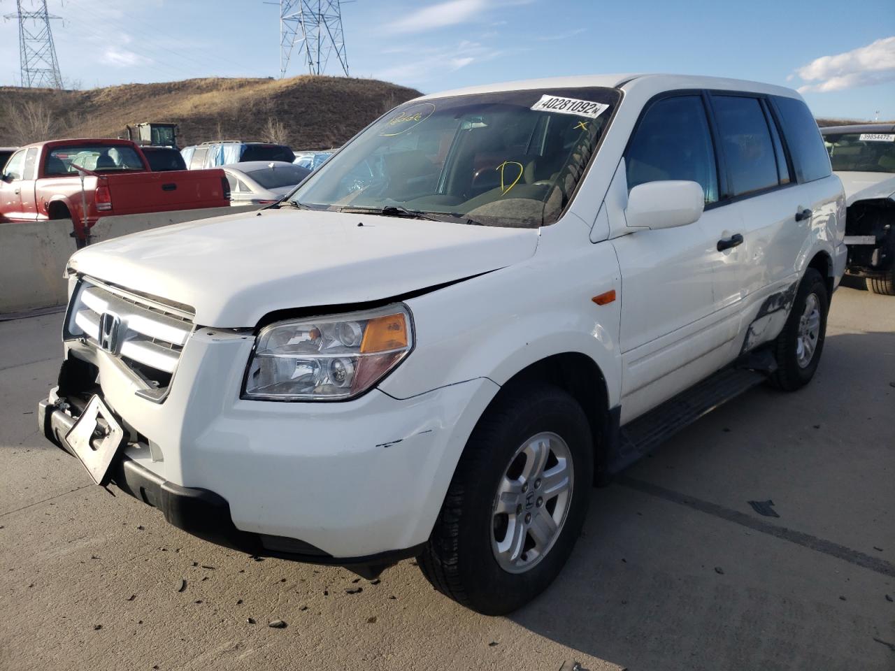 Photo 2 from auction – 2007 HONDA PILOT LX with VIN 5FNYF18137B021506
