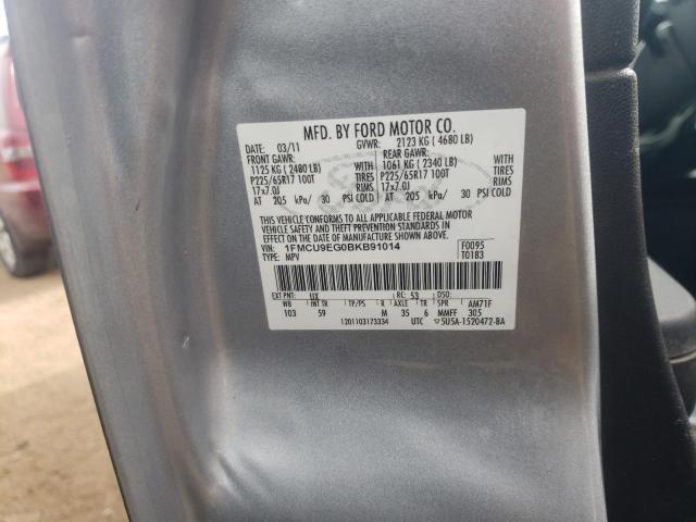 Photo 10 from auction – 2011 FORD ESCAPE LIM with VIN 1FMCU9EG0BKB91014