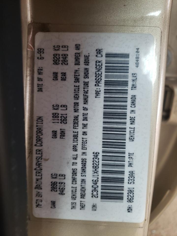 Photo 10 from auction – 1999 CHRYSLER CONCORDE L with VIN 2C3HD46J1XH822346