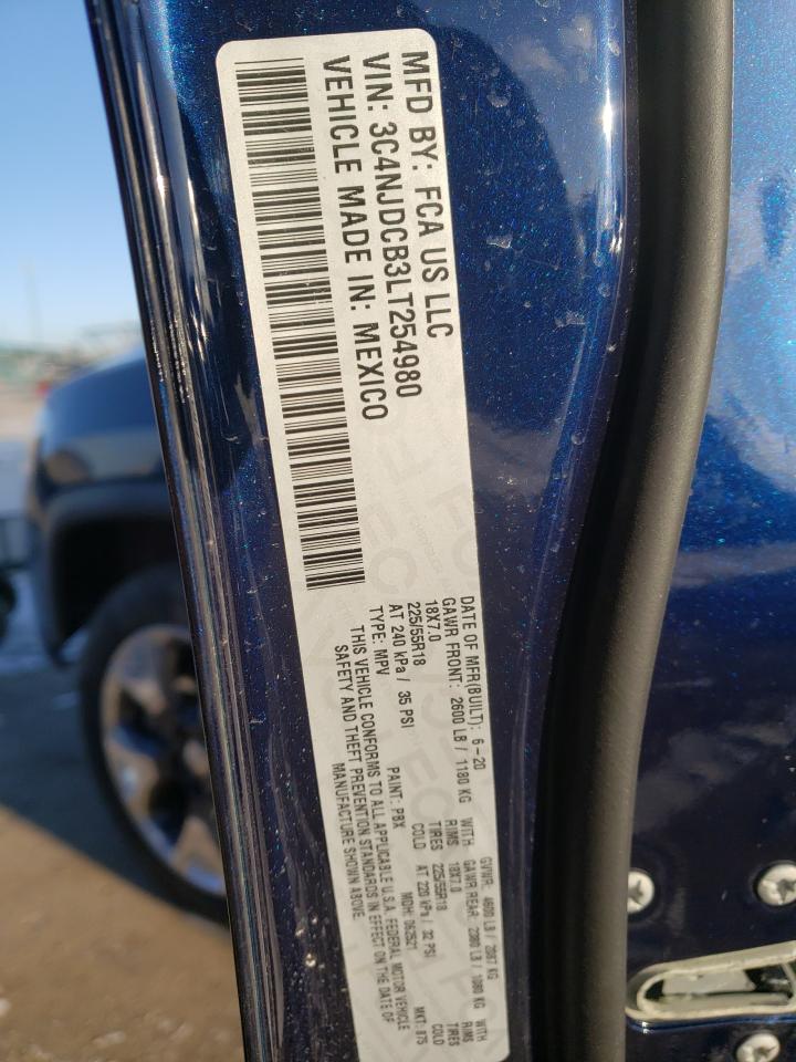 Photo 10 from auction – 2020 JEEP COMPASS LI with VIN 3C4NJDCB3LT254980