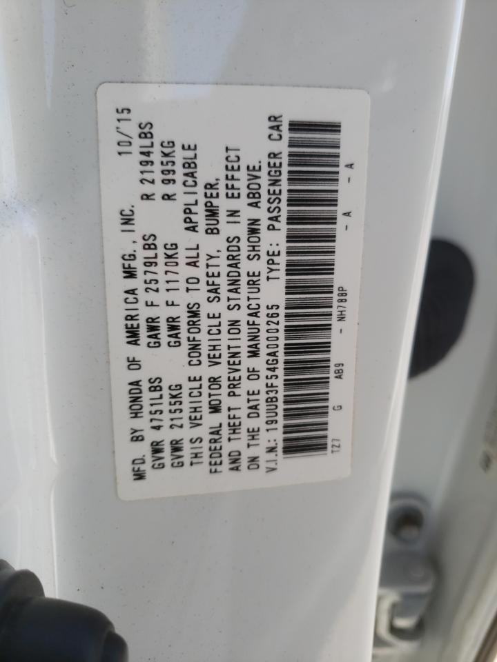 Photo 10 from auction – 2016 ACURA TLX TECH with VIN 19UUB3F54GA000265