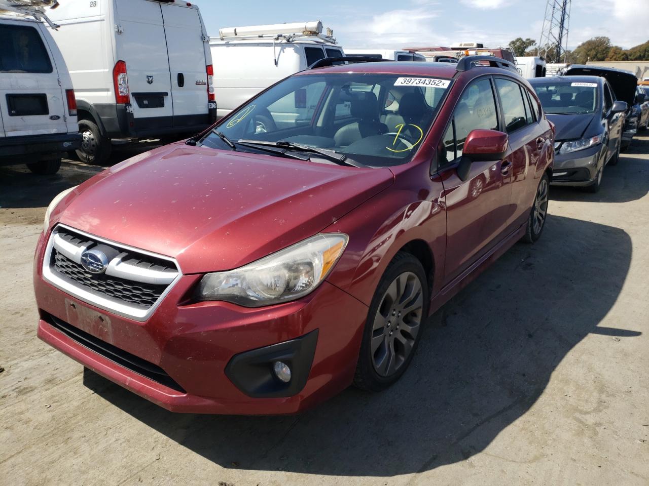 Photo 2 from auction – 2013 SUBARU IMPREZA SP with VIN JF1GPAU6XD2848014