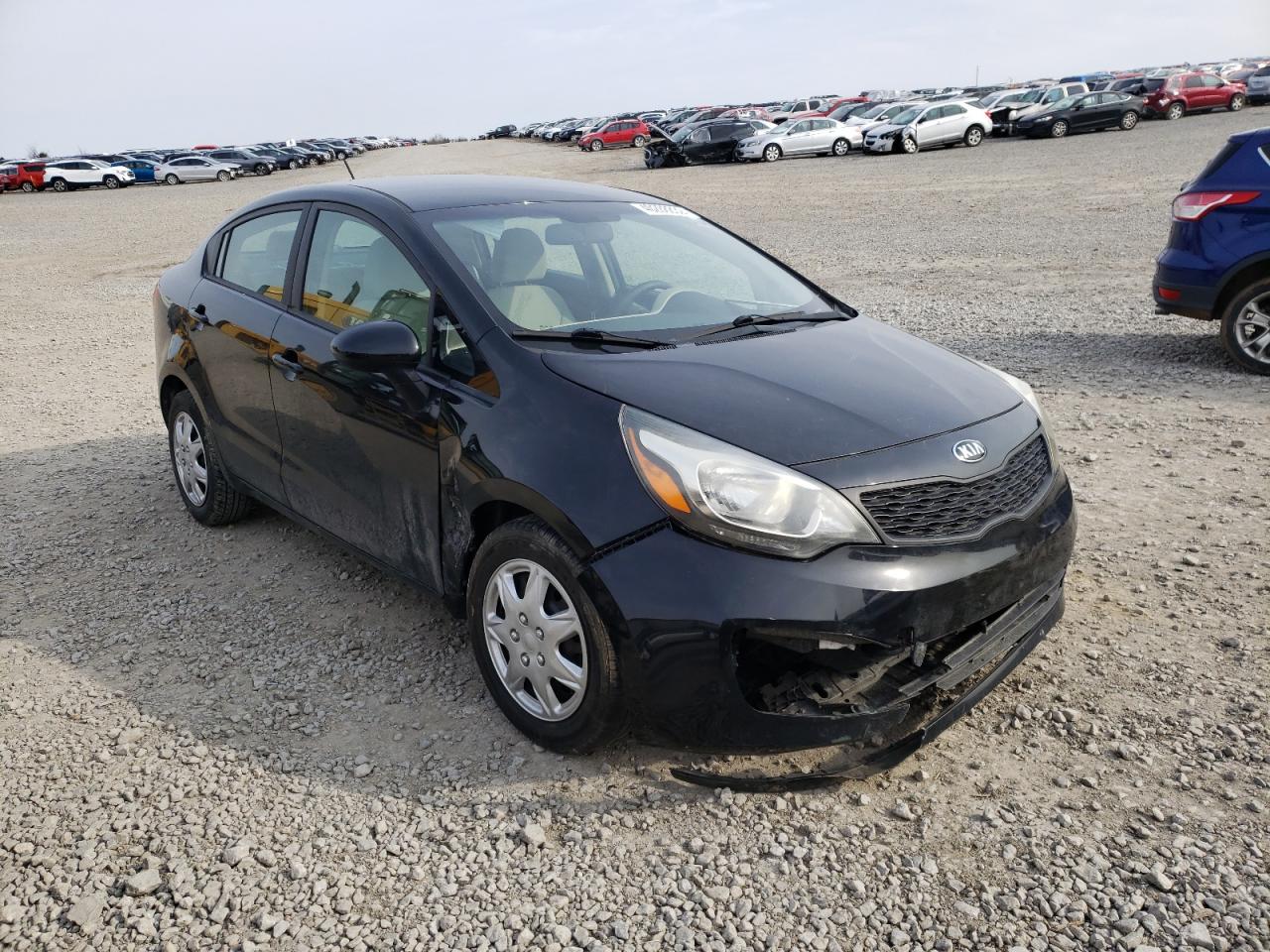 KIA RIO LX 2013 with VIN KNADM4A35D6237475 - Photo from auction