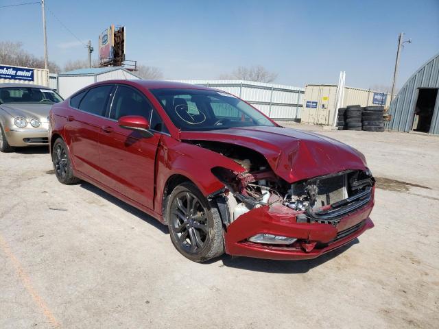 FORD FUSION SE 2018 with VIN 3FA6P0HD1JR256877 - Photo from auction