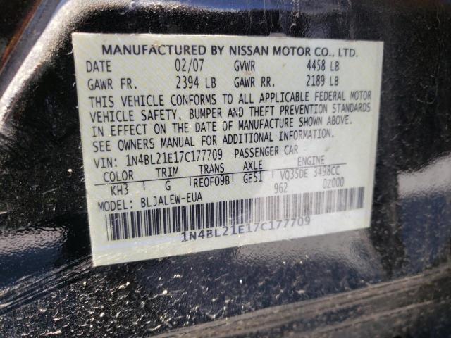 Photo 10 from auction – 2007 NISSAN ALTIMA 3.5 with VIN 1N4BL21E17C177709