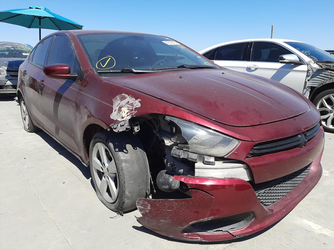 DODGE DART SXT 2015 with VIN 1C3CDFBB8FD351876 - Photo from auction
