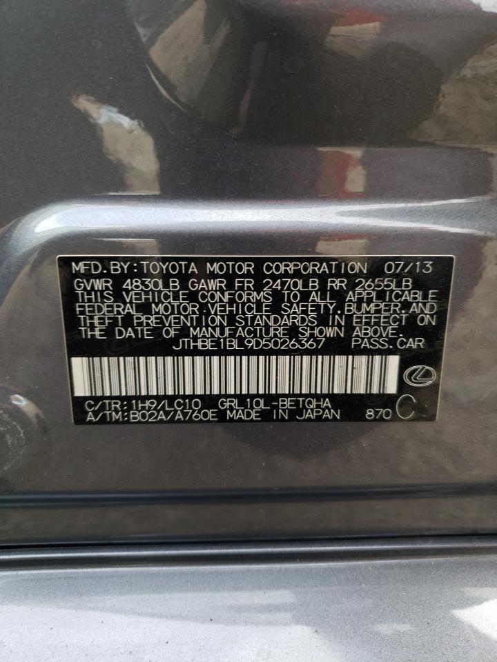 Photo 10 from auction – 2013 LEXUS GS 350 with VIN JTHBE1BL9D5026367