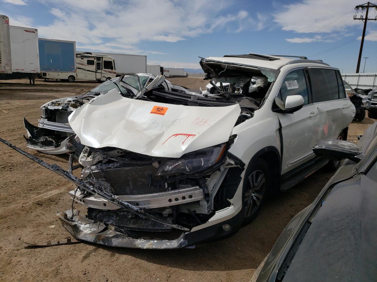 Photo 2 from auction – 2018 HONDA PILOT EXL with VIN 5FNYF6H61JB056335