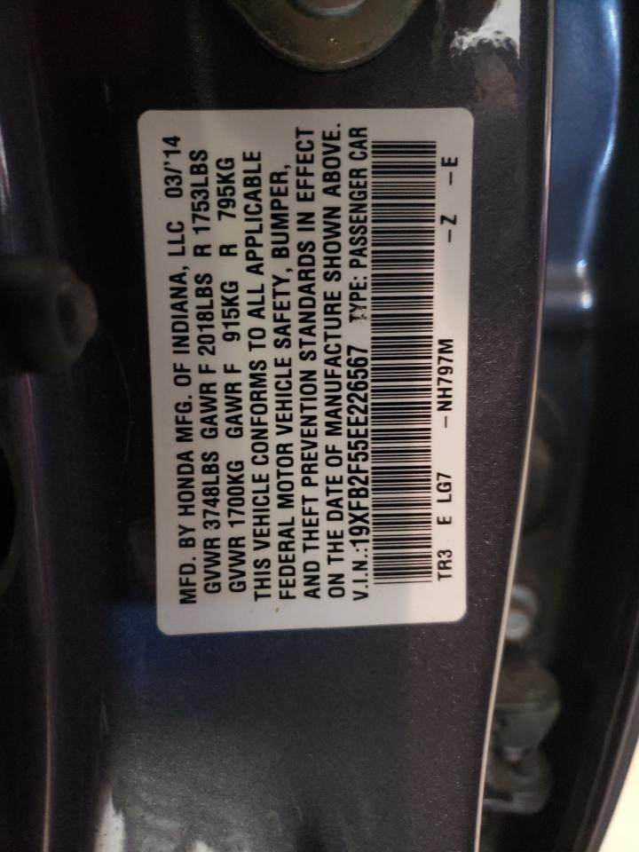 صورة رقم 10 من المزاد - 2014 HONDA CIVIC LX مع VIN 19XFB2F55EE226567