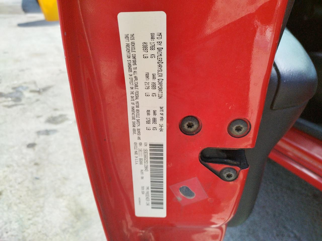 Photo 10 from auction – 2005 DODGE NEON SRT-4 with VIN 1B3ES66S25D139043