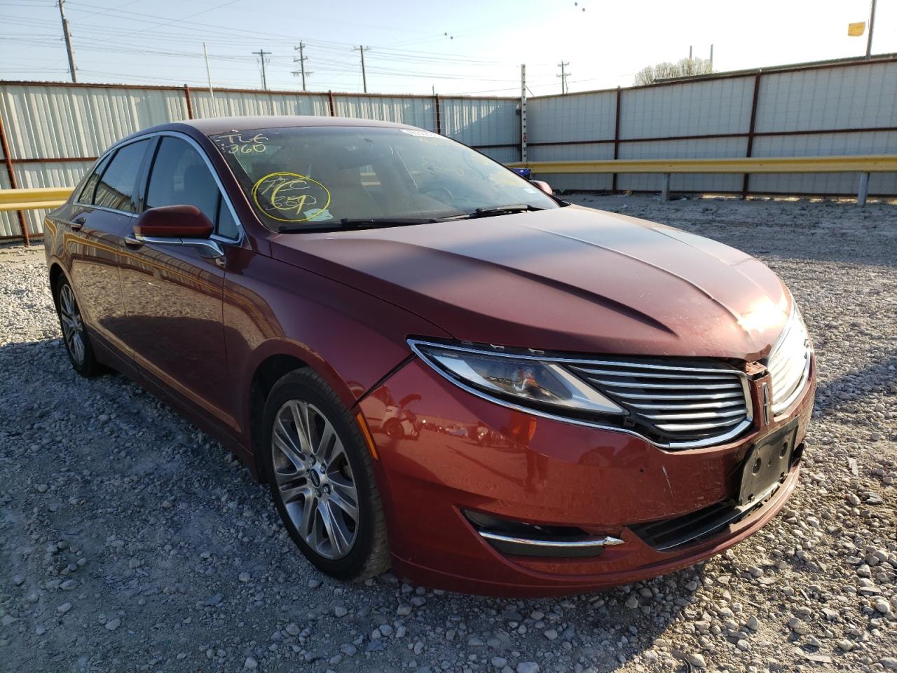LINCOLN MKZ 2014 with VIN 3LN6L2G97ER810780 - Photo from auction