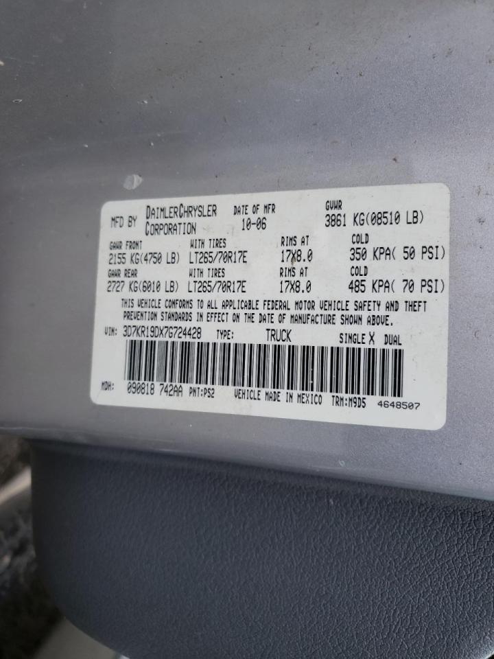 Photo 10 from auction – 2007 DODGE RAM 1500 with VIN 3D7KR19DX7G724428
