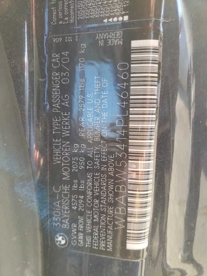 Photo 10 from auction – 2004 BMW 3 SERIES with VIN WBABW53414PL46460