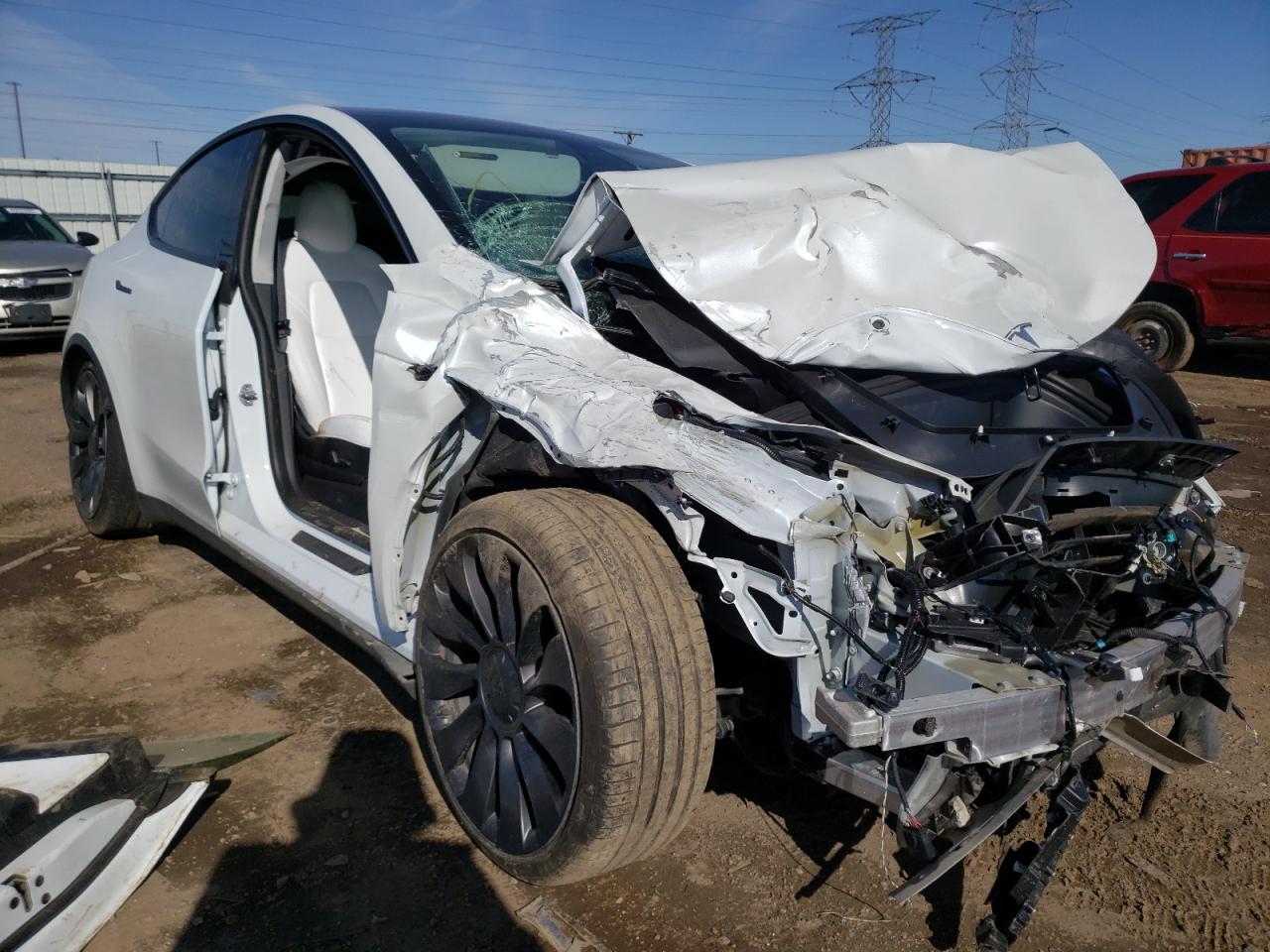 TESLA MODEL Y 2021 with VIN 5YJYGDEF5MF079109 - Photo from auction