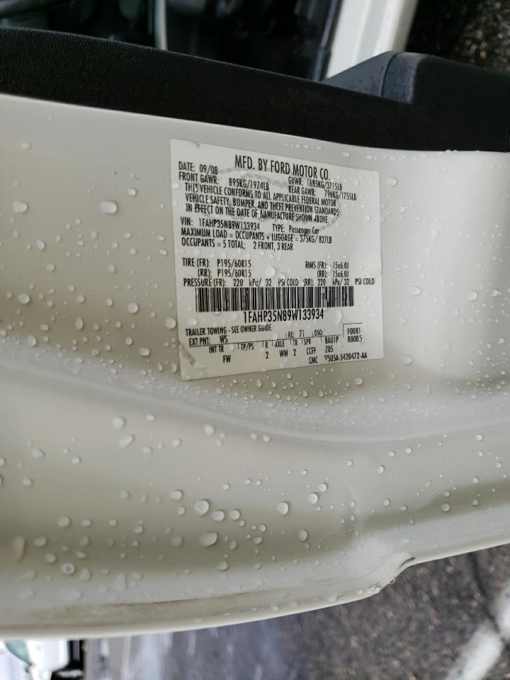 Photo 10 from auction – 2009 FORD FOCUS SE with VIN 1FAHP35N89W133934