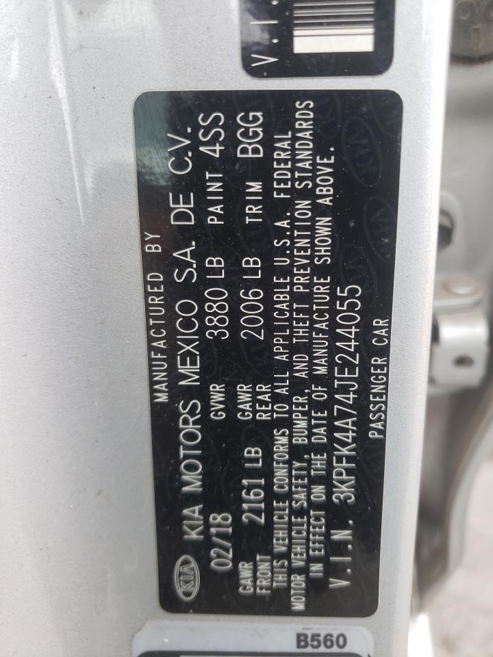 Photo 10 from auction – 2018 KIA FORTE LX with VIN 3KPFK4A74JE244055