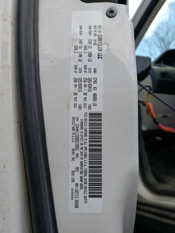 Zdjęcie 10 z aukcji – 2009 DODGE GRAND CARA z VIN 1D4HN11E69B519952