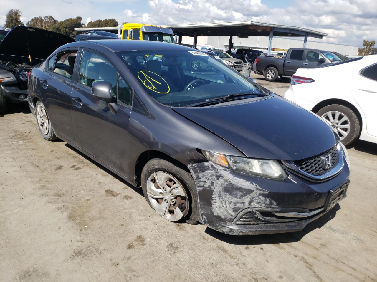 HONDA CIVIC LX 2013 with VIN 2HGFB2F59DH507680 - Photo from auction