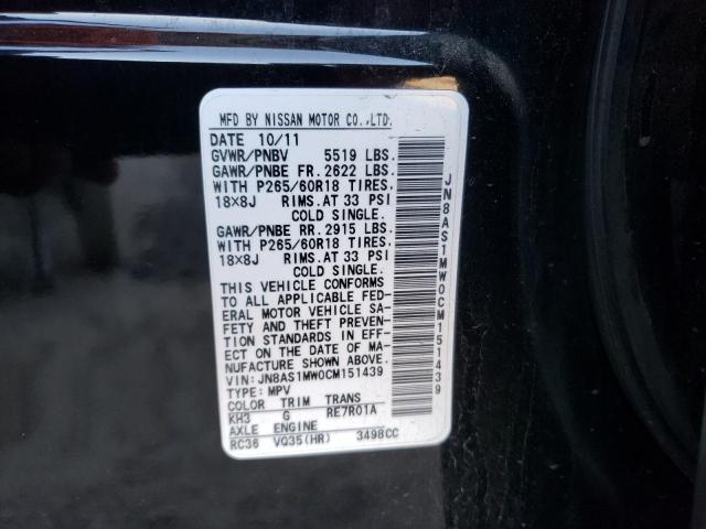 Photo 10 from auction – 2012 INFINITI FX35 with VIN JN8AS1MW0CM151439
