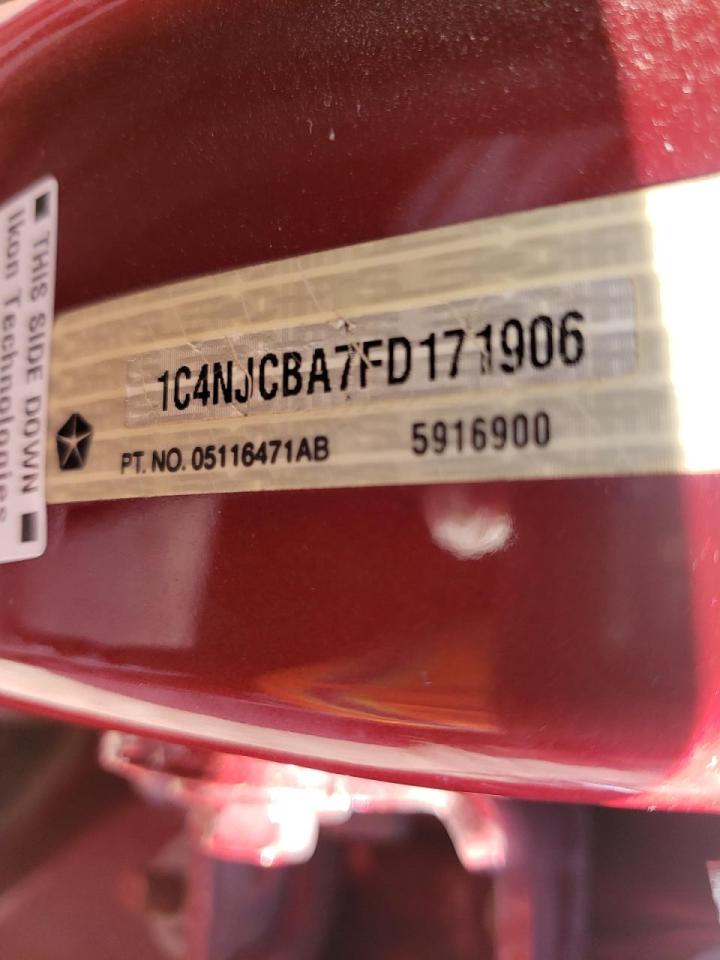 Photo 10 from auction – 2015 JEEP COMPASS SP with VIN 1C4NJCBA7FD171906