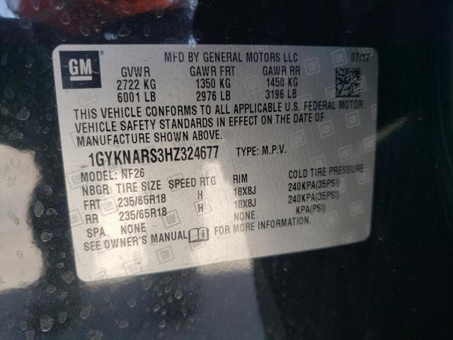 Photo 10 from auction – 2017 CADILLAC XT5 with VIN 1GYKNARS3HZ324677