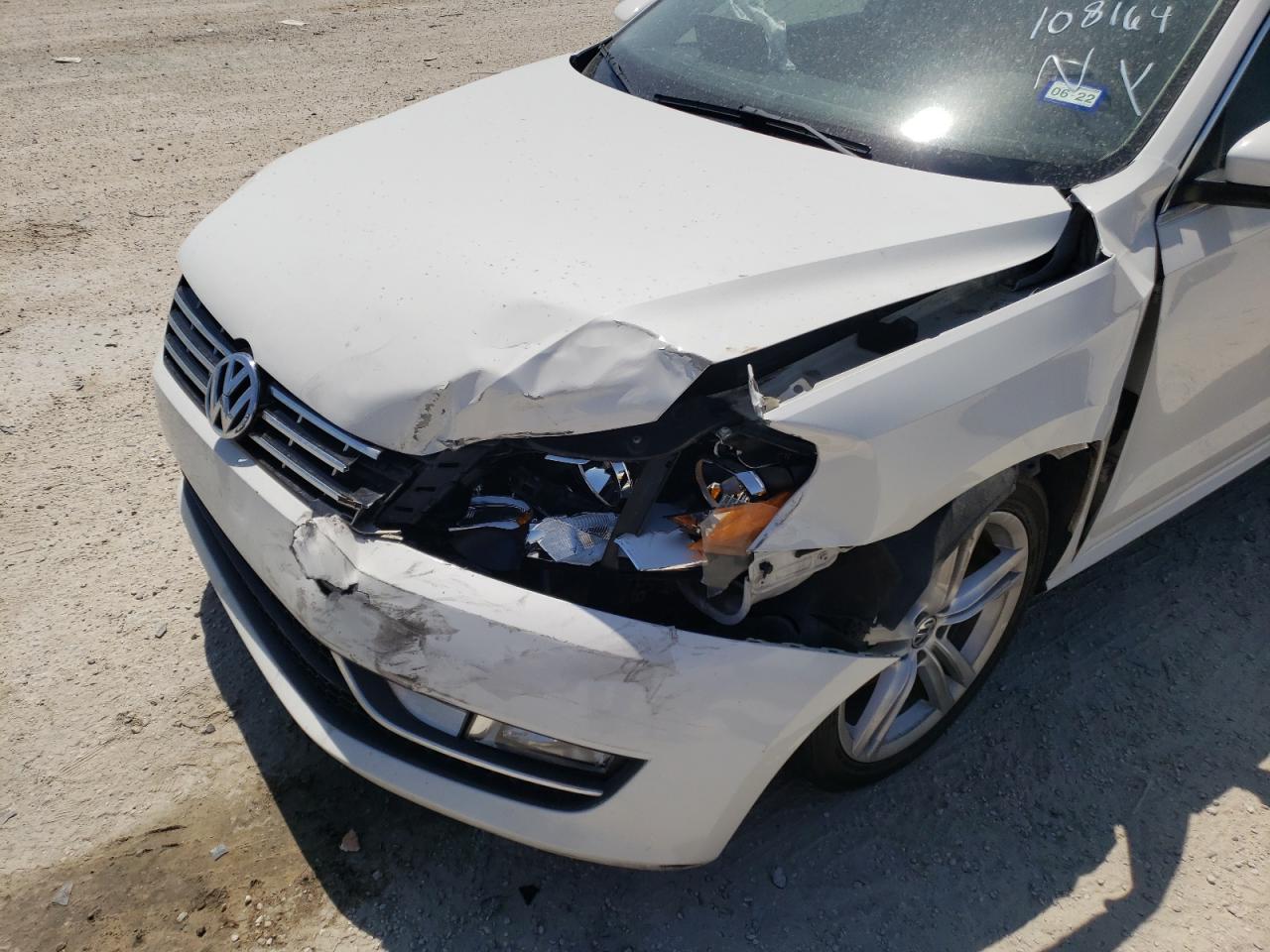 Photo 9 from auction – 2012 VOLKSWAGEN PASSAT SE with VIN 1VWBM7A3XCC087937