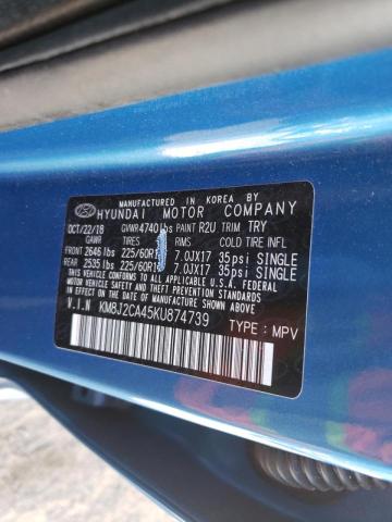 Photo 10 from auction – 2019 HYUNDAI TUCSON SE with VIN KM8J2CA45KU874739