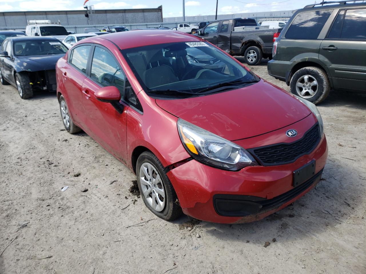 KIA RIO LX 2013 with VIN KNADM4A37D6251488 - Photo from auction