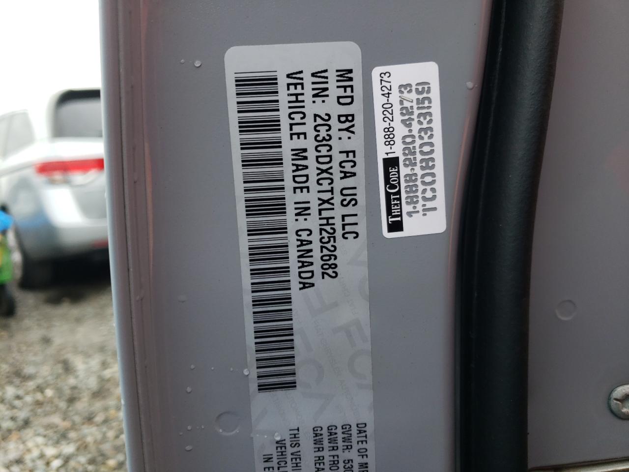 Photo 10 from auction – 2020 DODGE CHARGER R/ with VIN 2C3CDXCTXLH252682