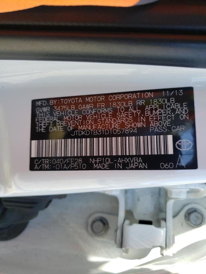 Photo 10 from auction – 2013 TOYOTA PRIUS C with VIN JTDKDTB31D1057894