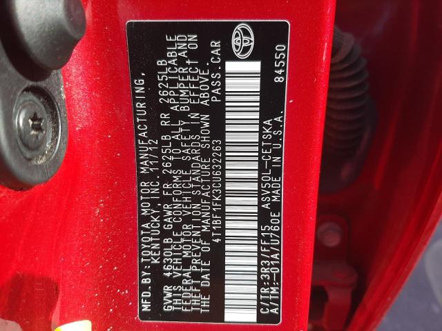 Foto 10 de la subasta – 2012 TOYOTA CAMRY BASE con VIN 4T1BF1FK3CU632263