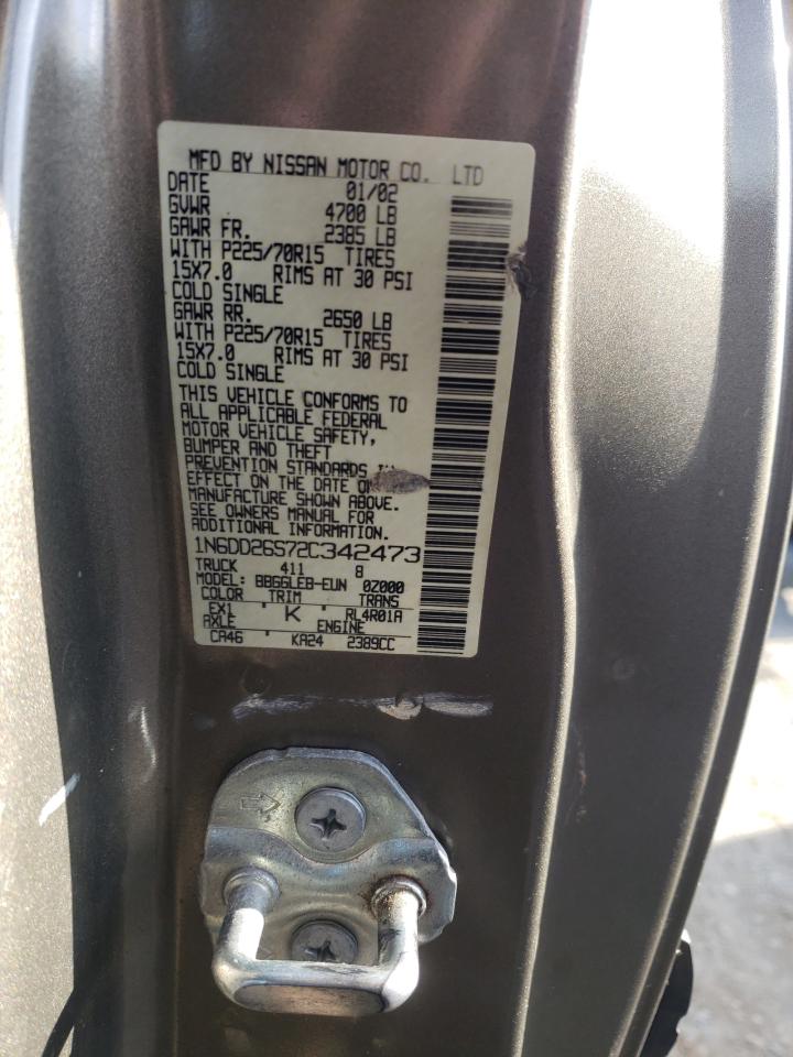 Photo 10 from auction – 2002 NISSAN FRONTIER K with VIN 1N6DD26S72C342473