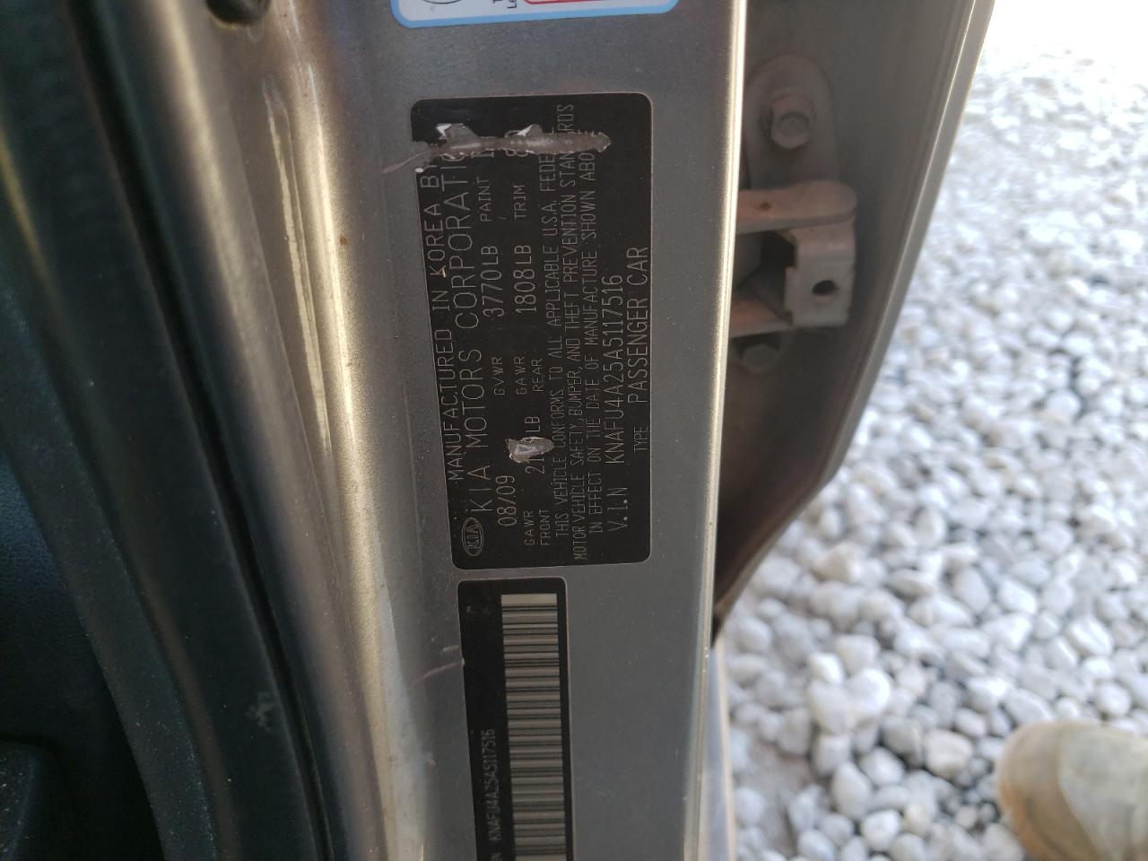 Photo 10 from auction – 2010 KIA FORTE EX with VIN KNAFU4A25A5117516