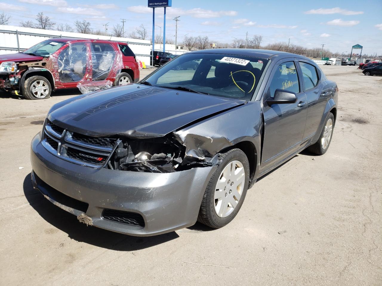 Photo 2 from auction – 2012 DODGE AVENGER SE with VIN 1C3CDZAB2CN322561