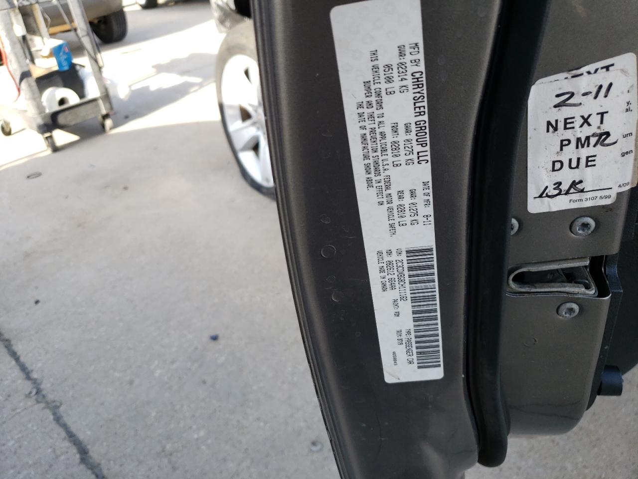 Photo 10 from auction – 2012 DODGE CHARGER SE with VIN 2C3CDXBG8CH111162