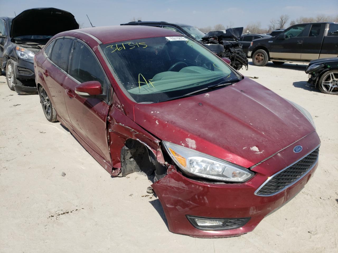 FORD FOCUS SE 2016 with VIN 1FADP3F29GL361345 - Photo from auction