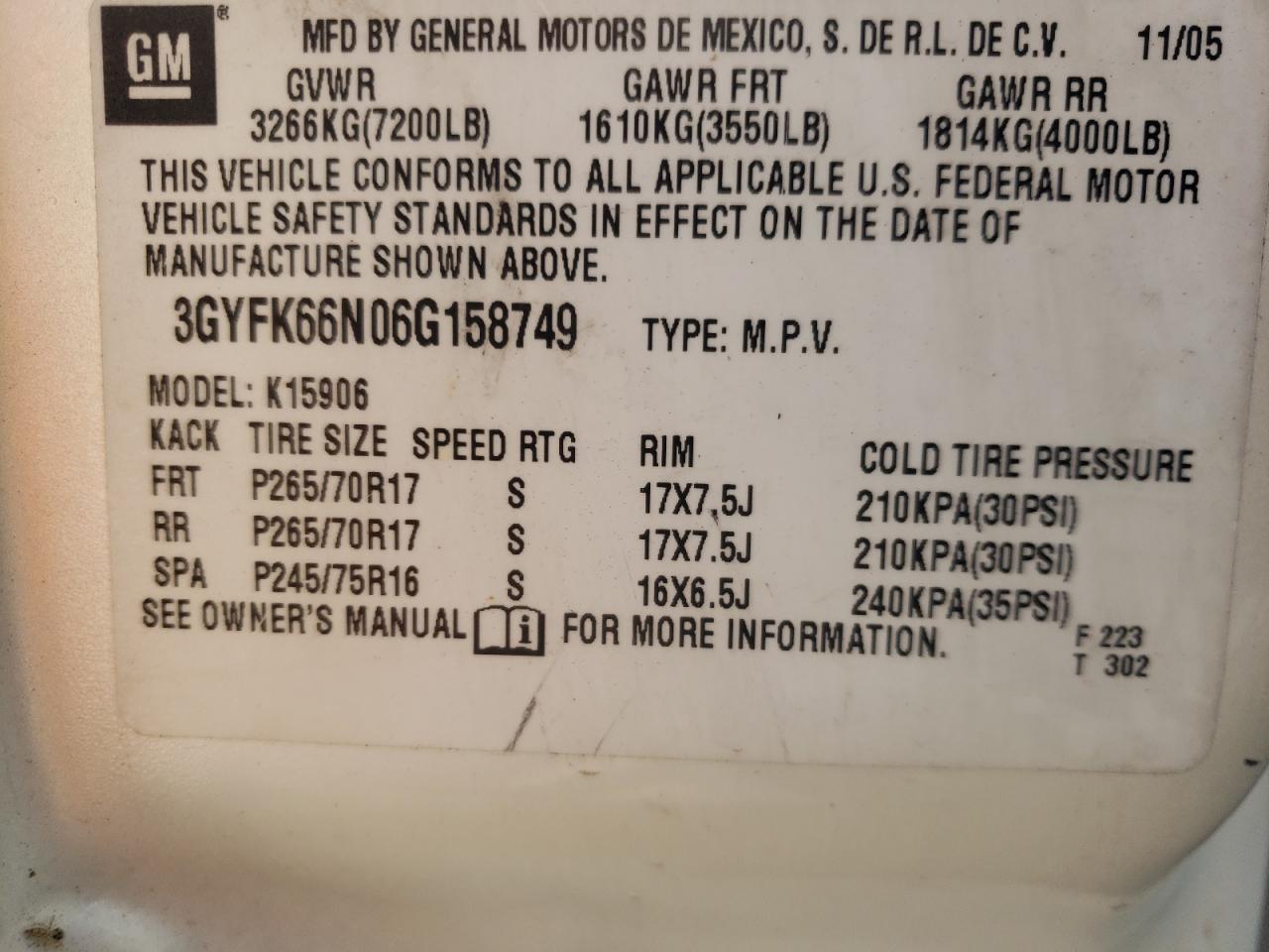 Photo 10 from auction – 2006 CADILLAC ESCALADE E with VIN 3GYFK66N06G158749