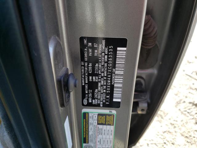 Photo 10 from auction – 2012 KIA OPTIMA LX with VIN 5XXGM4A7XCG063535