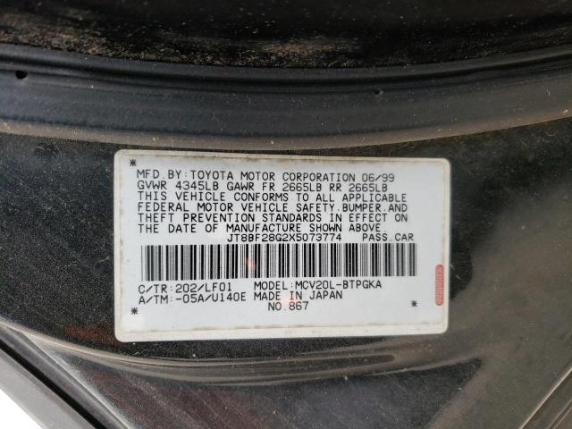 Photo 10 from auction – 1999 LEXUS ES 300 with VIN JT8BF28G2X5073774