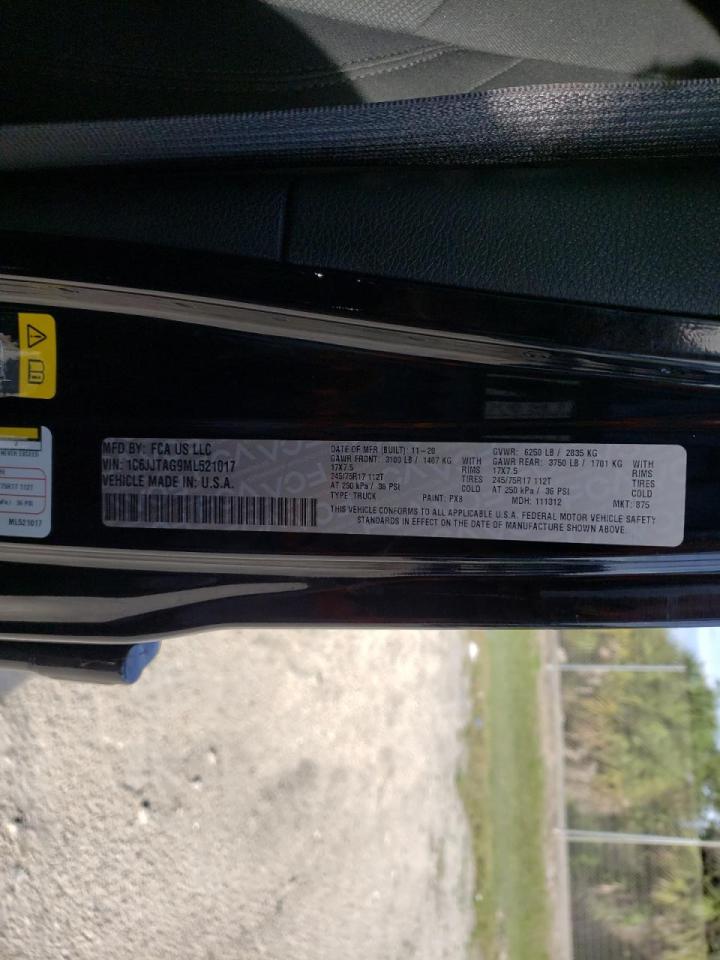 Photo 10 from auction – 2021 JEEP GLADIATOR with VIN 1C6JJTAG9ML521017