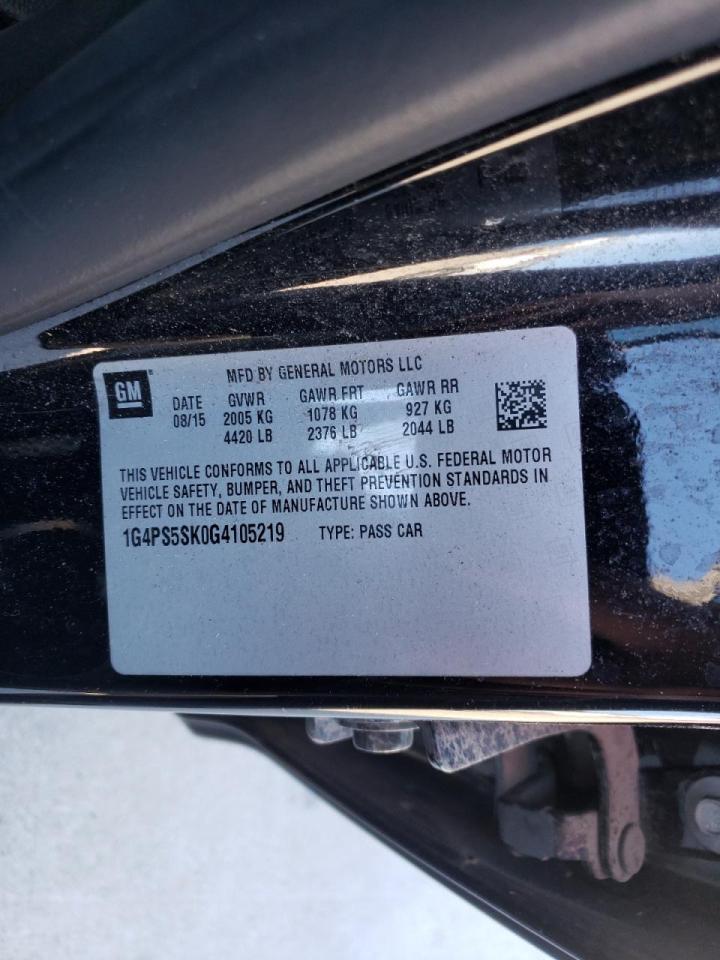 Photo 10 from auction – 2016 BUICK VERANO with VIN 1G4PS5SK0G4105219