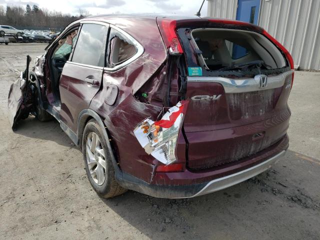 Photo 3 from auction – 2016 HONDA CR-V EX with VIN 2HKRM4H59GH605750